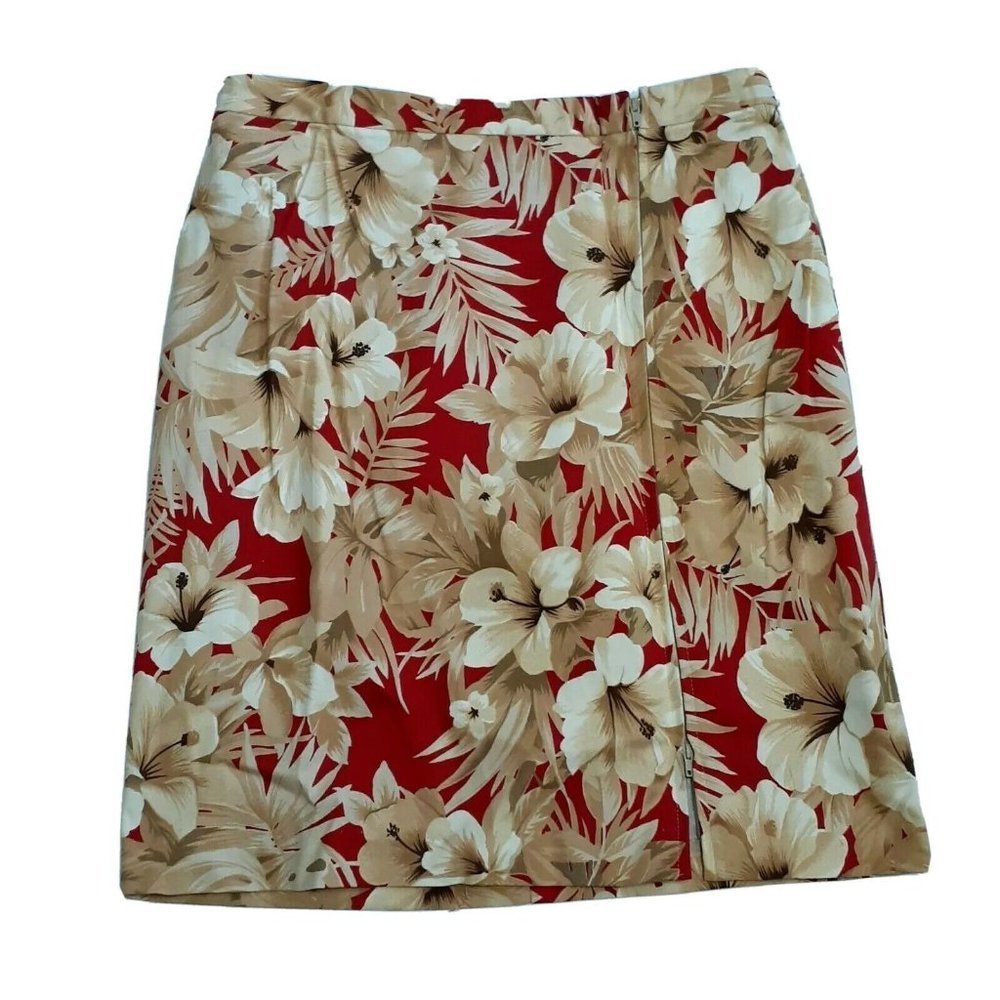 Bentley Arbuckle Women's Skirt ~ Sz 8 ~ Red Floral